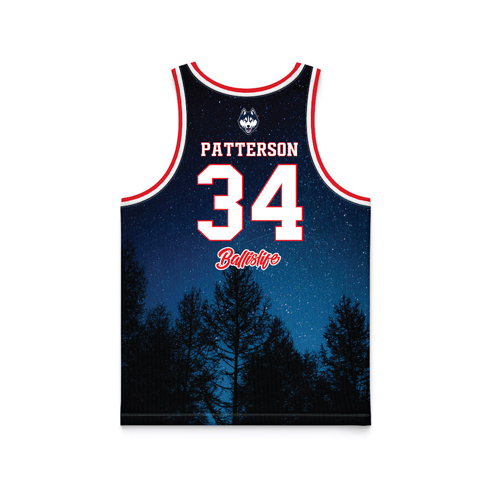 UConn - NCAA Women's Basketball : Ayanna Patterson - Ball is Life Huskies in the Woods Navy Fashion Basketball Jersey-1