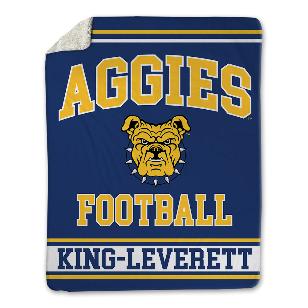 North Carolina A&T - NCAA Football : Jelani King-Leverett - Blanket-0