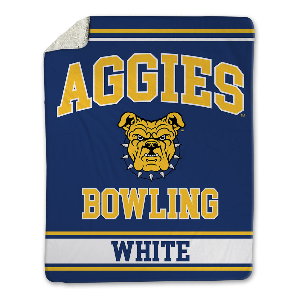 North Carolina A&T - NCAA Women's Bowling : Victorya White - Blanket-0