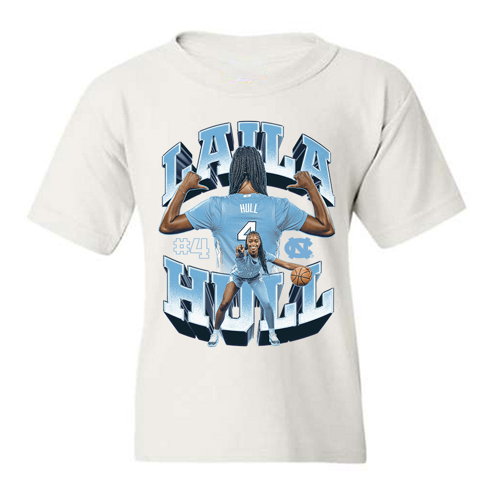UNC - NCAA Women's Basketball : Laila Hull - Collage Youth T-Shirt-0