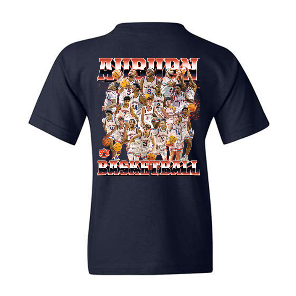 Auburn - NCAA Men's Basketball : Team Collage Youth T-Shirt-1