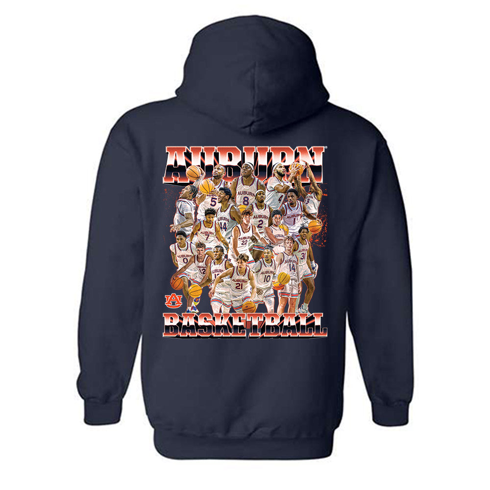Auburn - NCAA Men's Basketball : Team Collage Hooded Sweatshirt-1