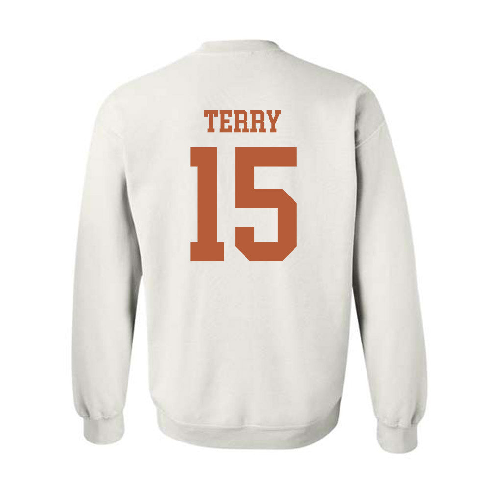 Texas - NCAA Football : Justus Terry - Classic Shersey Crewneck Sweatshirt-1