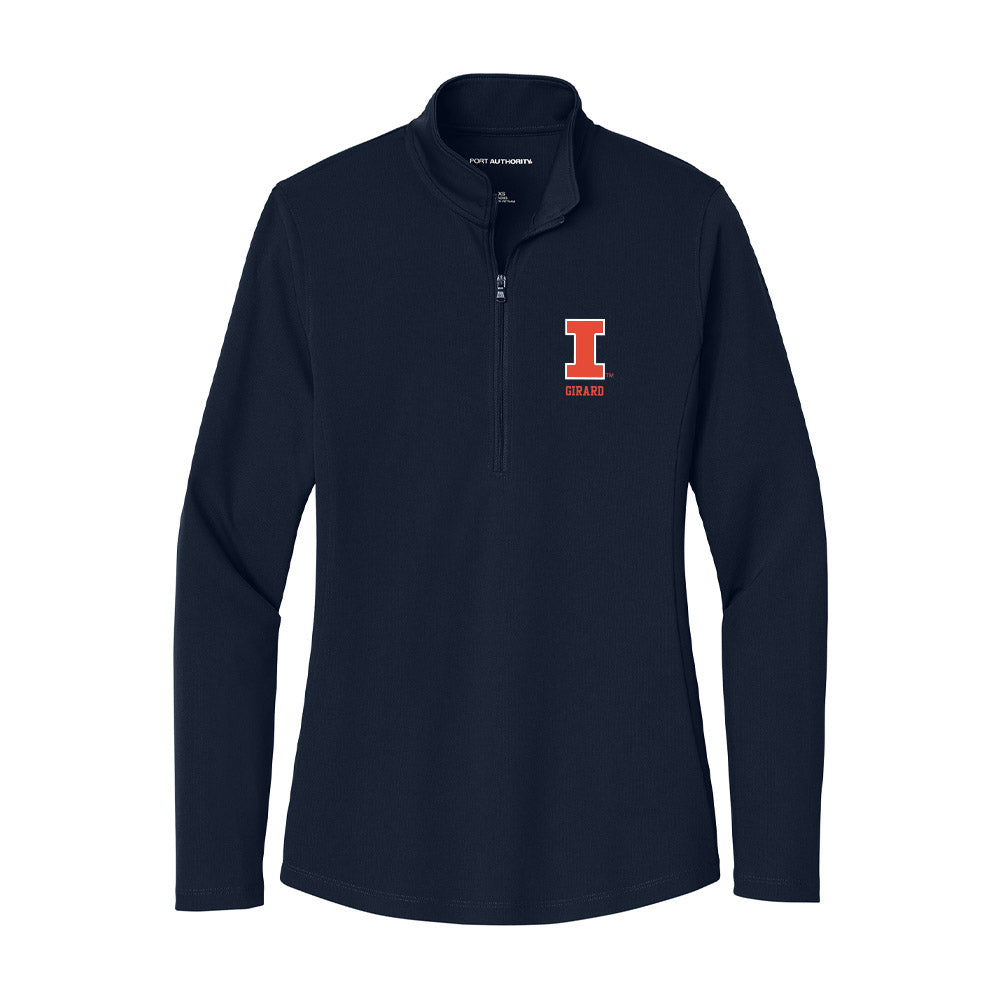 Illinois - NCAA Baseball : Nolan Girard - Women's Lightweight Quarter Zip Jacket-0