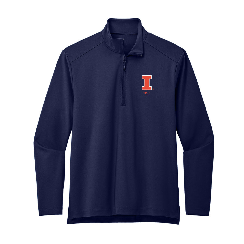 Illinois - NCAA Football : Nick True - Premium Quarter Zip Jacket-0
