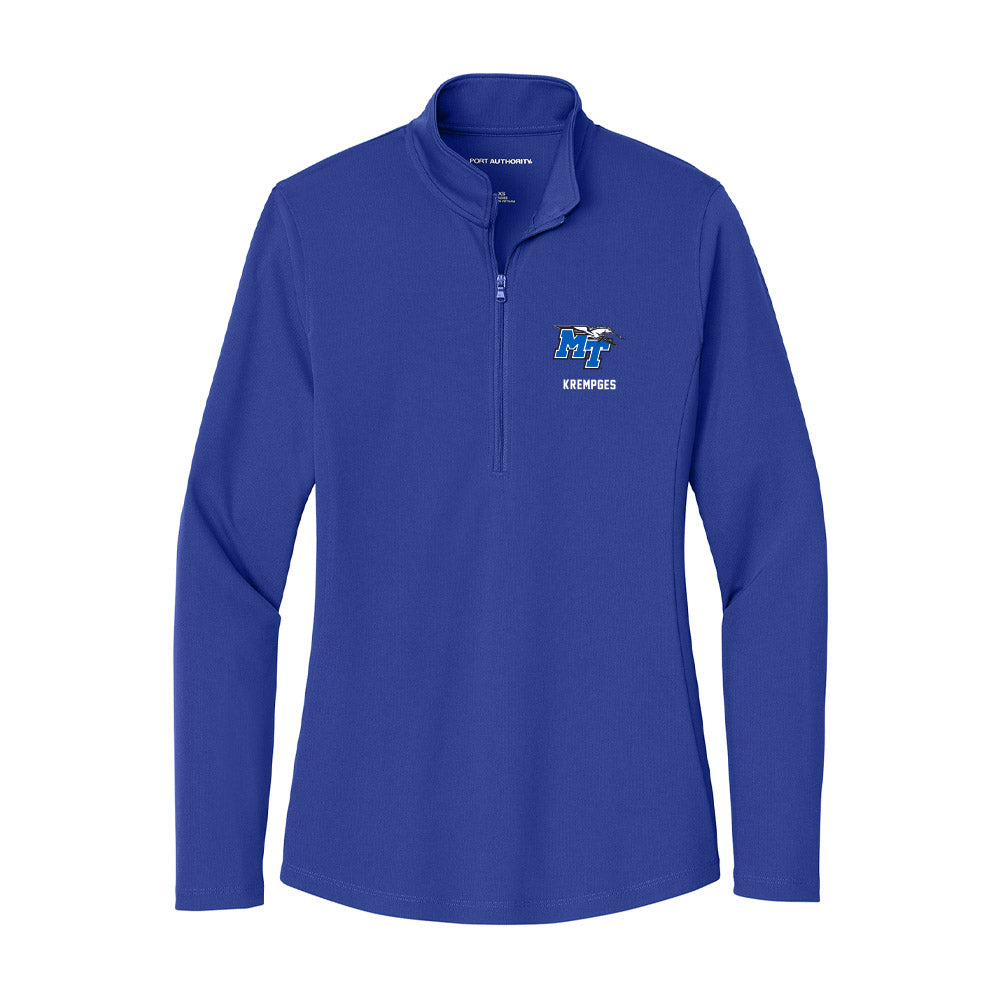 MTSU - NCAA Women's Soccer : Kadence Krempges - Women's Lightweight Quarter Zip Jacket-0