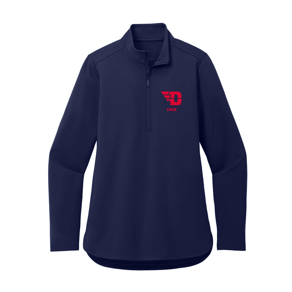 Dayton - NCAA Men's Basketball : Jaiun Simon - Women's Premium Quarter Zip Jacket-0
