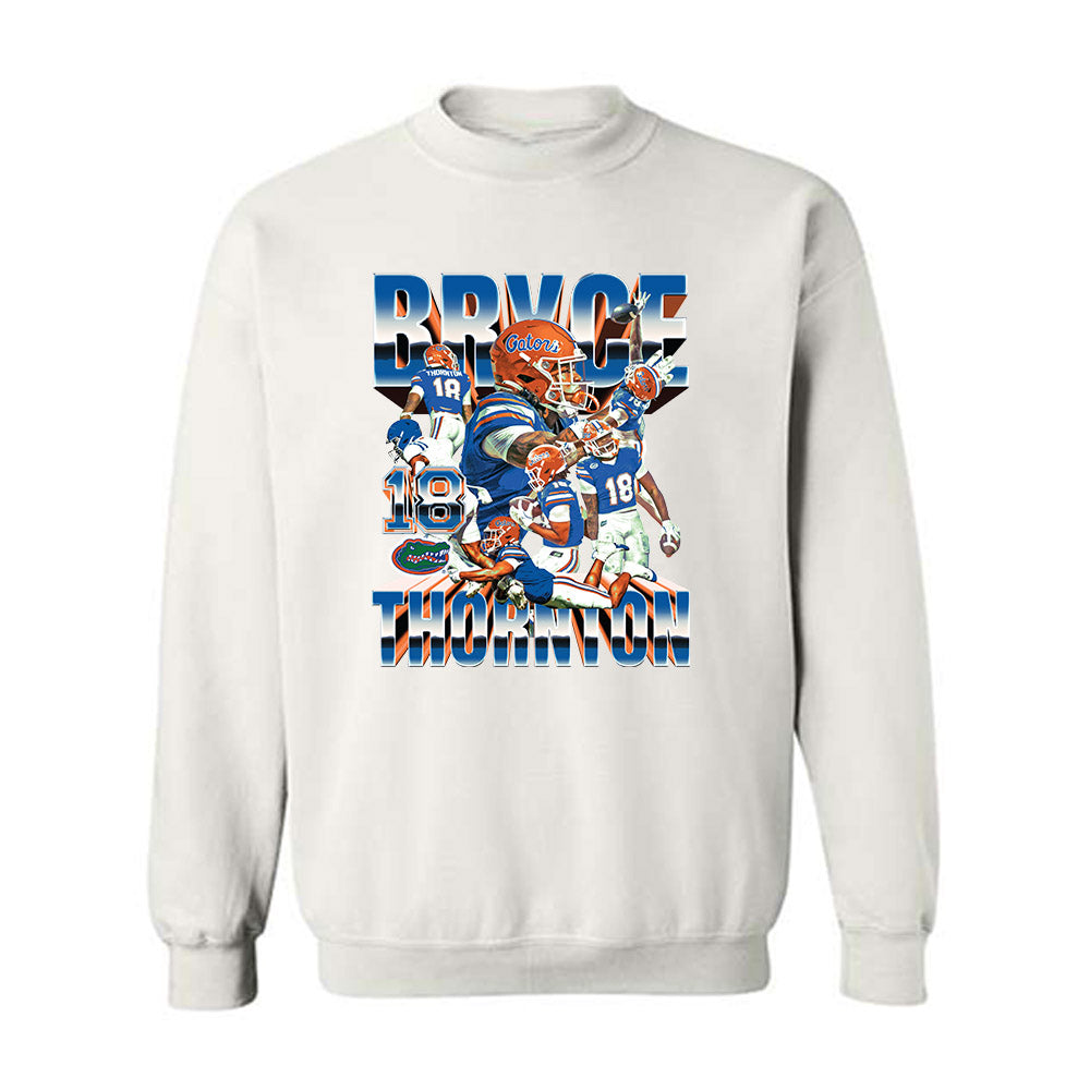Florida - NCAA Football : Bryce Thornton - Player Collage Crewneck Sweatshirt-0