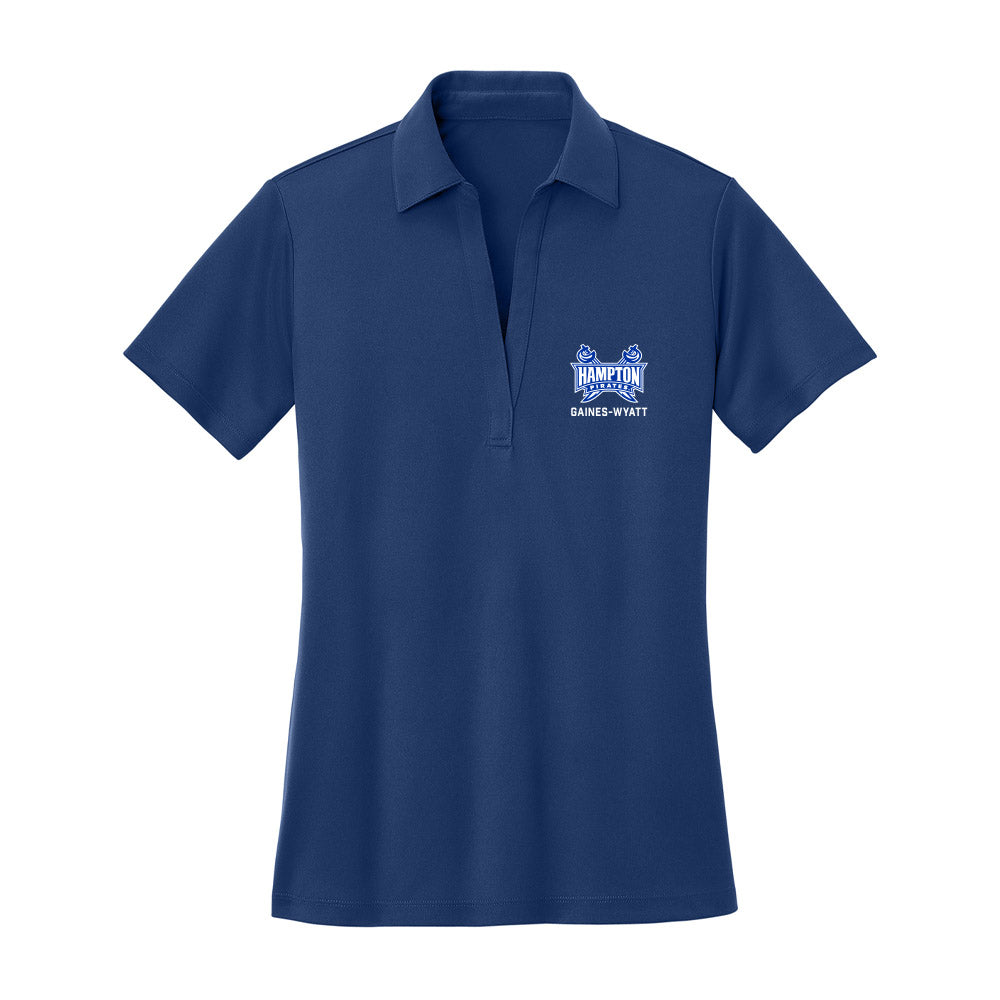 Hampton - NCAA Men's Basketball : Jalyke Gaines-Wyatt - Women's Activewear Polo Shirt-0
