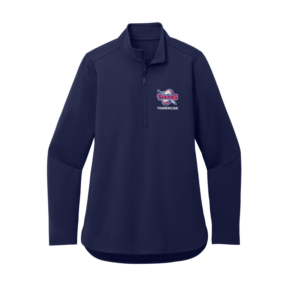 Detroit Mercy - NCAA Men's Lacrosse : Marcus Thundercloud - Women's Premium Quarter Zip Jacket-0