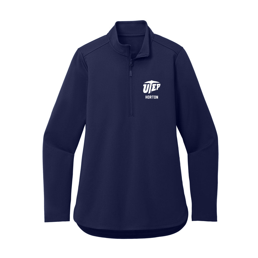 UTEP - NCAA Men's Basketball : Trey Horton - Women's Premium Quarter Zip Jacket-0
