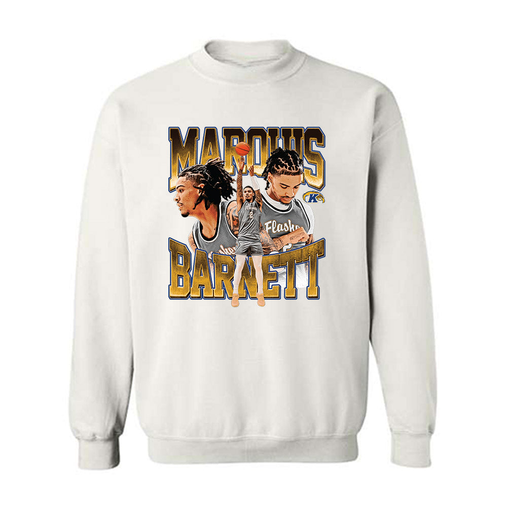 Kent State - NCAA Men's Basketball : Marquis Barnett - Player Collage Crewneck Sweatshirt-0