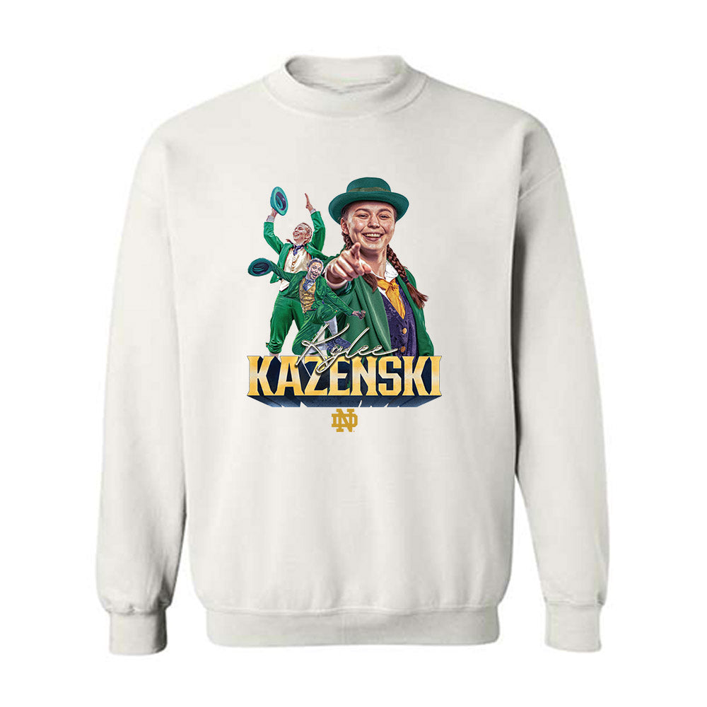Notre Dame - NCAA Cheerleading : Kylee Kazenski - Player Collage Crewneck Sweatshirt-0