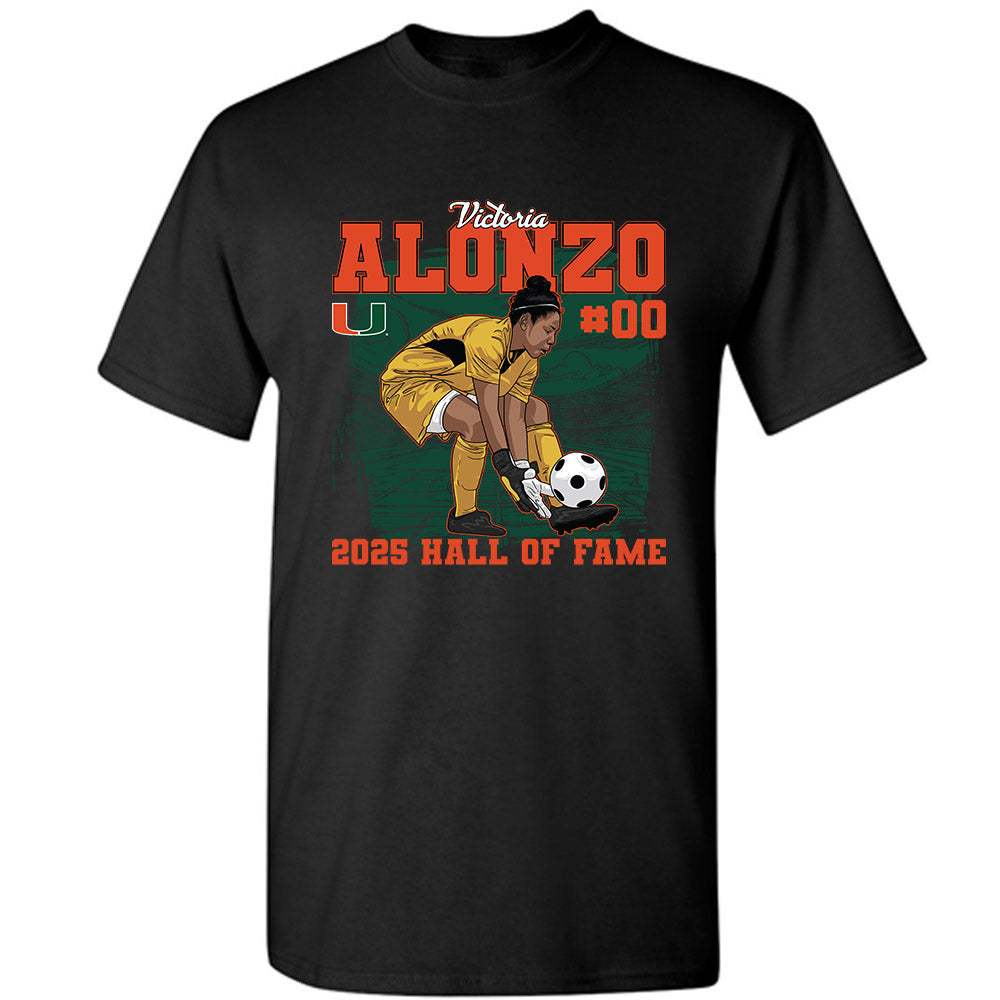 Miami - NCAA Women's Soccer : Vikki Alonzo - Individaul Caricature T-Shirt-0