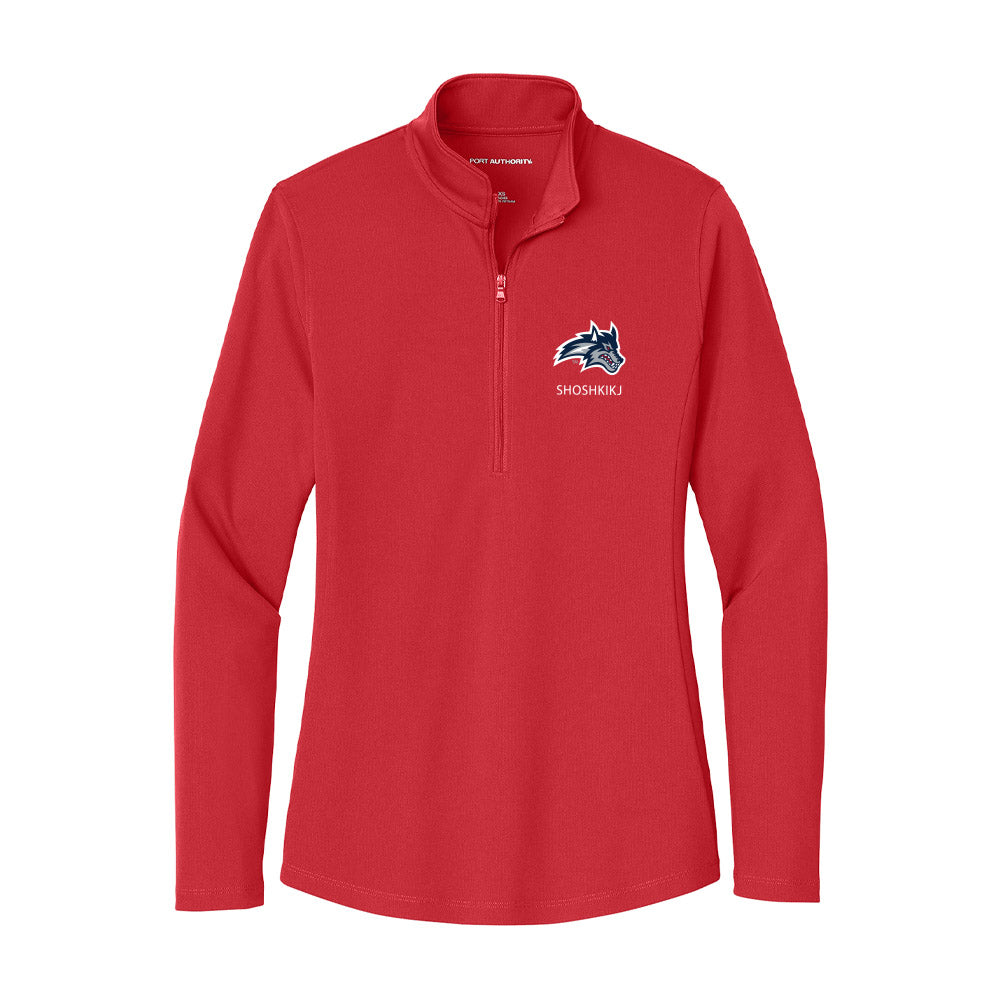 Stony Brook - NCAA Men's Basketball : Andrej Shoshkikj - Women's Lightweight Quarter Zip Jacket-0