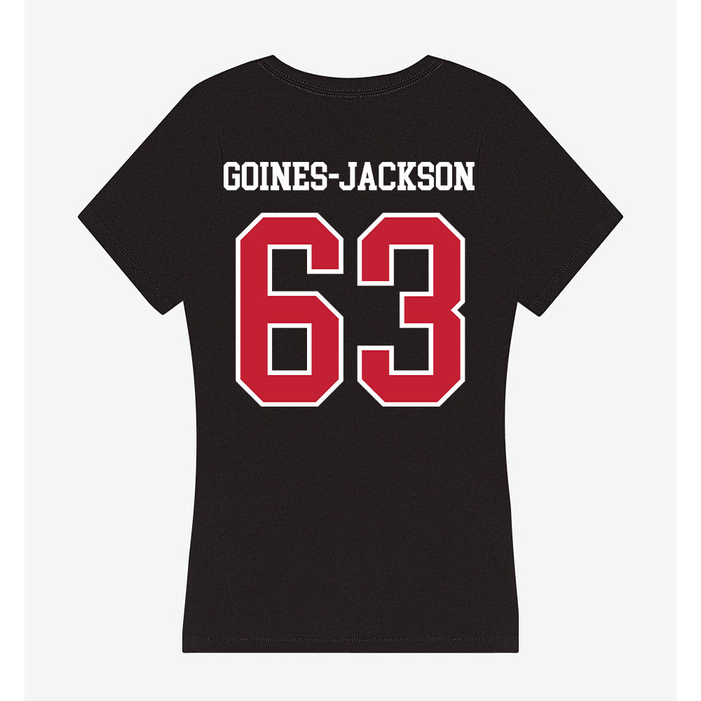 Ohio State - NCAA Football : Julian Goines-Jackson - Women's V-Neck T-Shirt-1