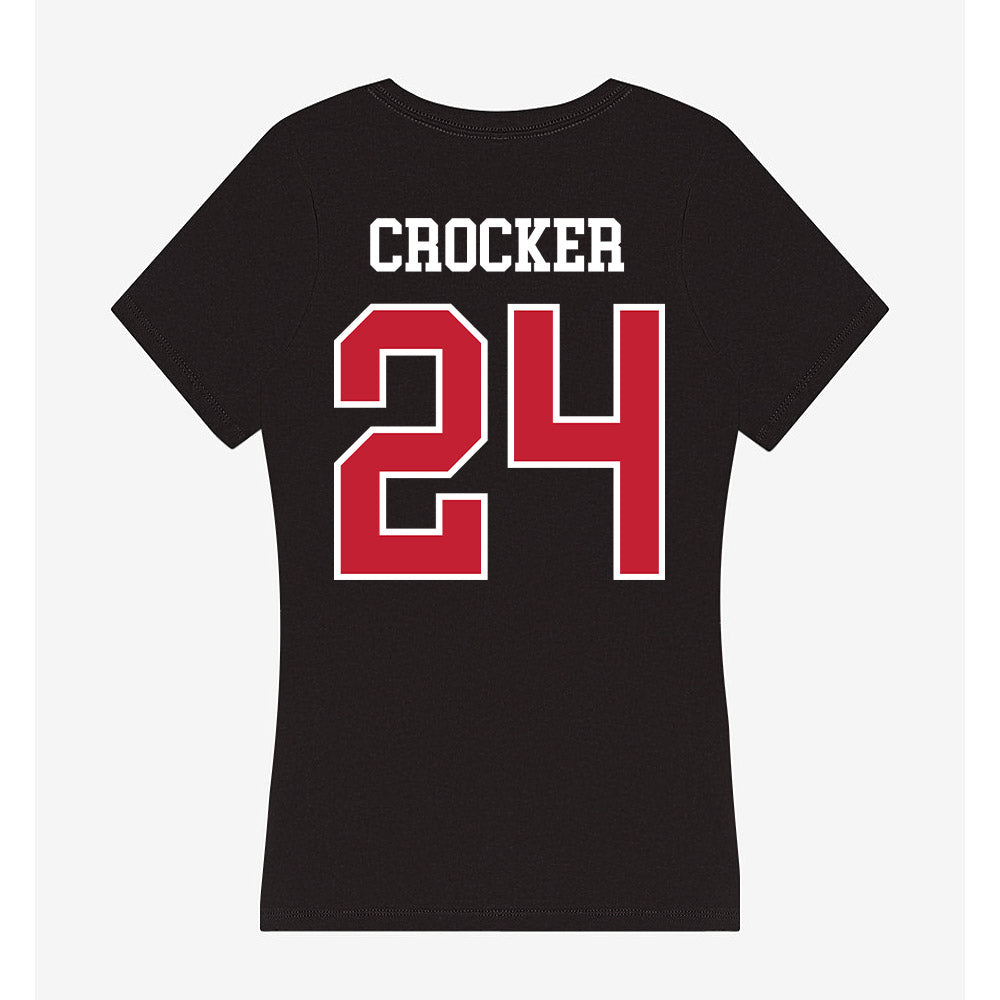 Ohio State - NCAA Men's Ice Hockey : Niall Crocker - Women's V-Neck T-Shirt-1