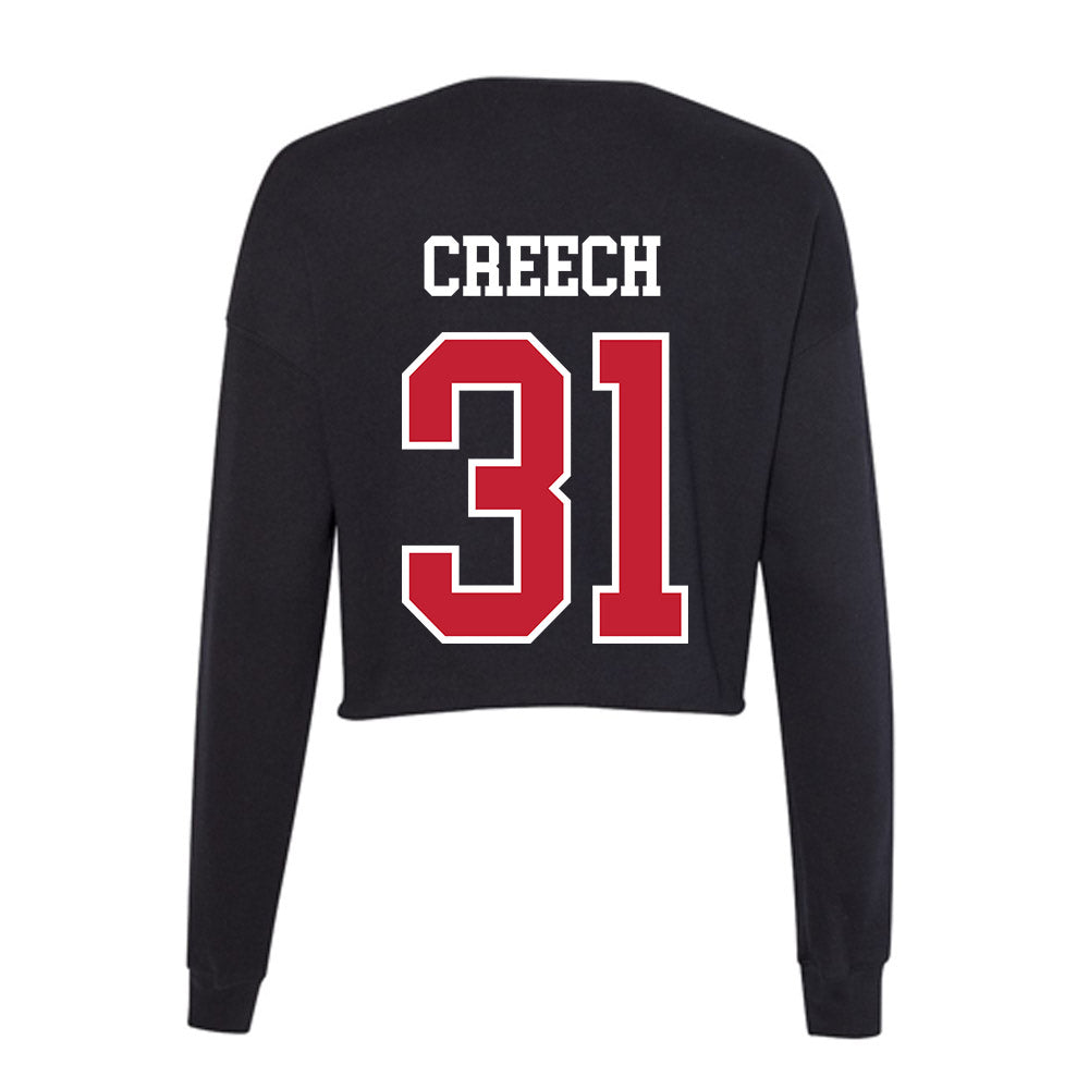 Ohio State - NCAA Men's Soccer : Tanner Creech - Women's Cropped Crew Fleece-1