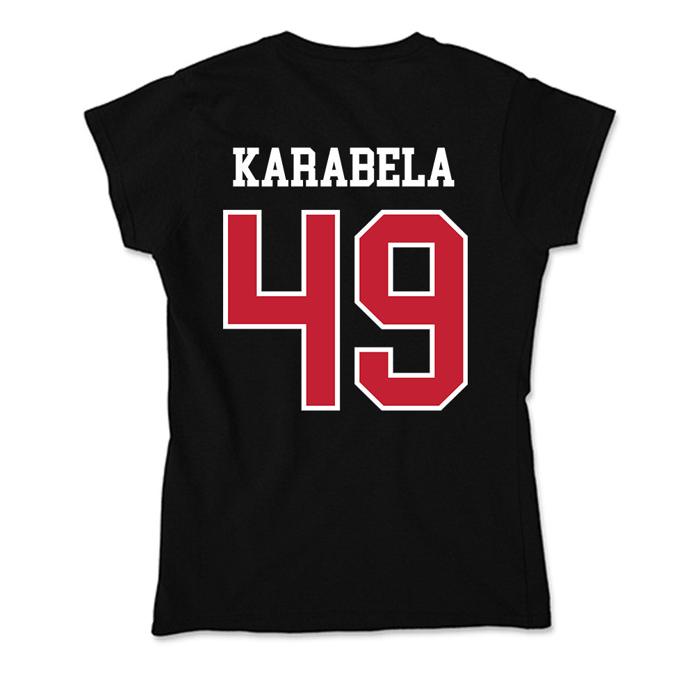 Ohio State - NCAA Men's Ice Hockey : Jake Karabela - Soft Style Women’s T-Shirt-1
