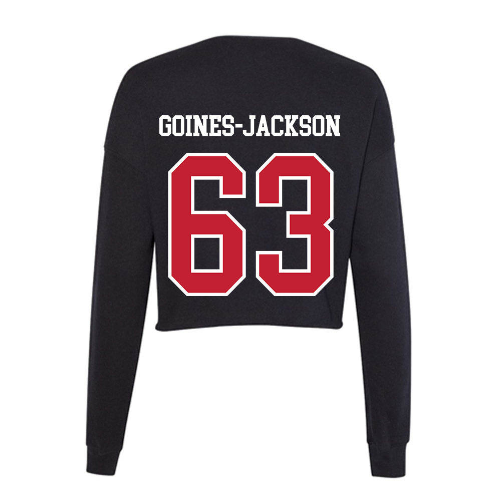 Ohio State - NCAA Football : Julian Goines-Jackson - Women's Cropped Crew Fleece-1