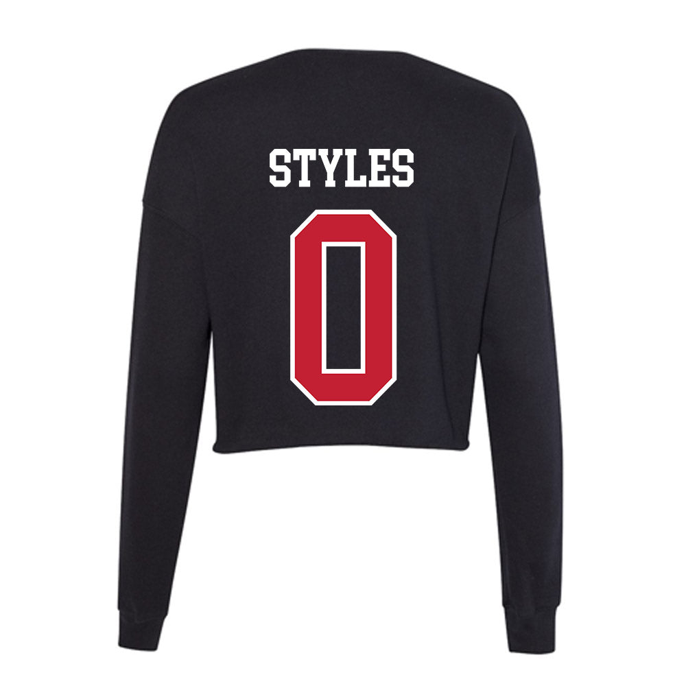 Ohio State - NCAA Football : Sonny Styles - Women's Cropped Crew Fleece-1