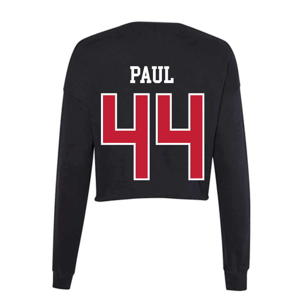 Ohio State - NCAA Baseball : Alonzo Paul - Women's Cropped Crew Fleece-1