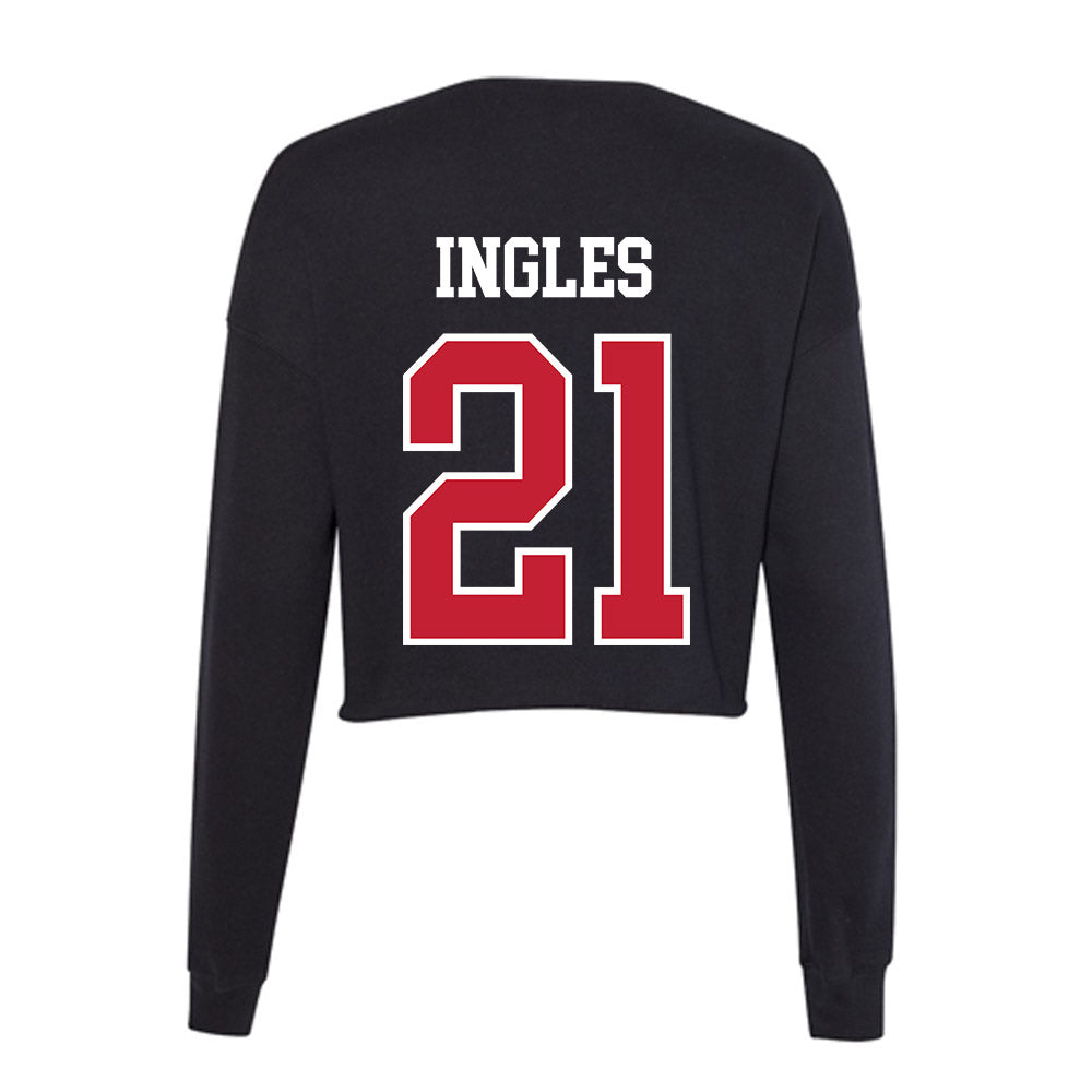 Ohio State - NCAA Men's Ice Hockey : Bryce Ingles - Women's Cropped Crew Fleece-1