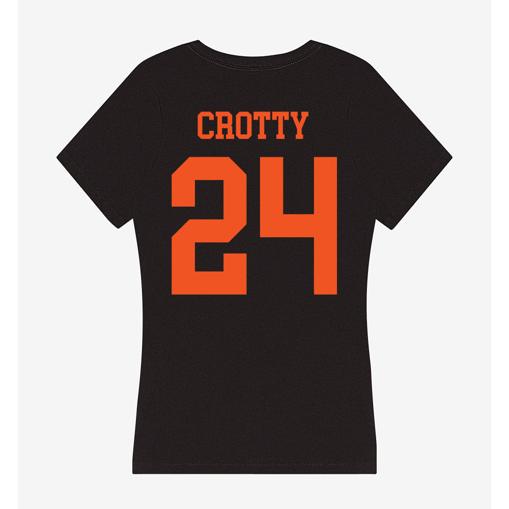 Oklahoma State - NCAA Men's Basketball : Ryan Crotty - Women's V-Neck T-Shirt-1