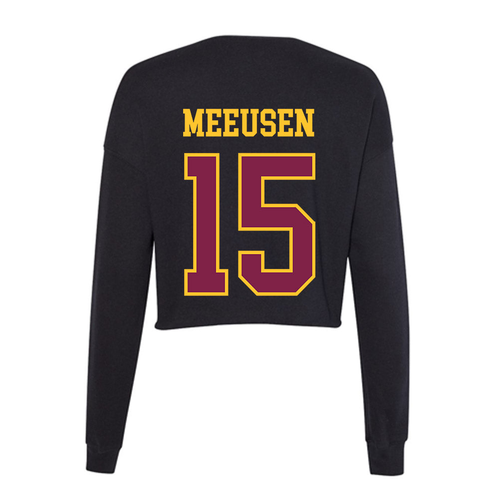 Arizona State - NCAA Men's Basketball : Noah Meeusen - Women's Cropped Crew Fleece-1