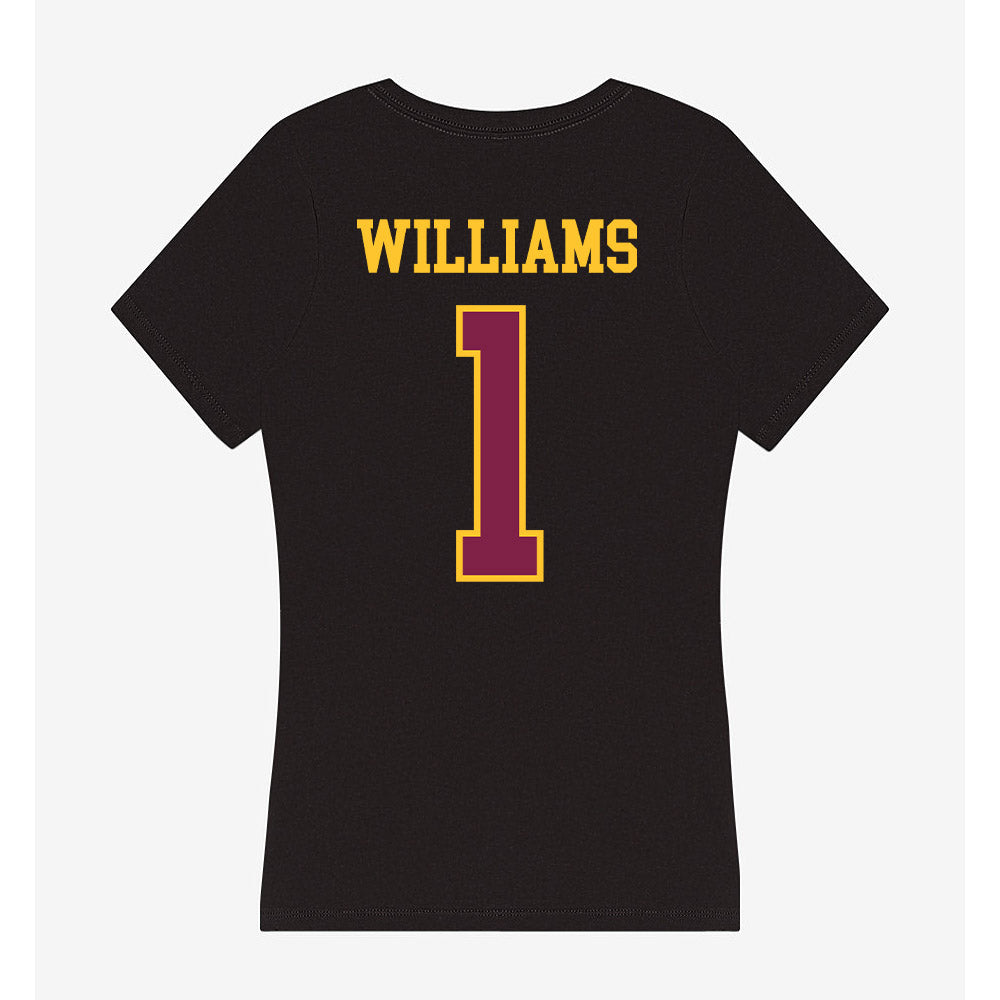 Arizona State - NCAA Women's Basketball : Amaya Williams - Women's V-Neck T-Shirt-1