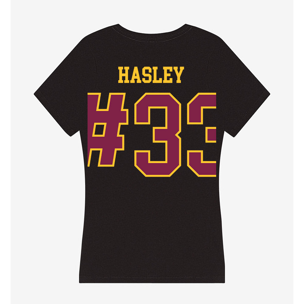 Arizona State - NCAA Men's Ice Hockey : Connor Hasley - Women's V-Neck T-Shirt-1
