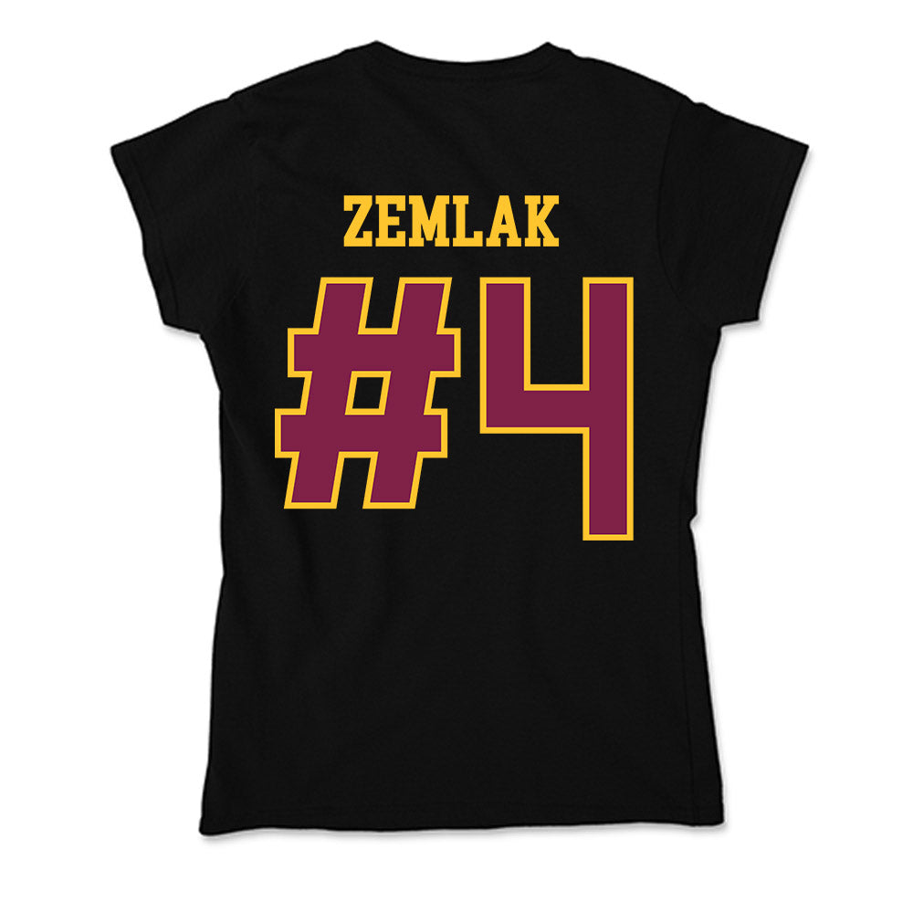 Arizona State - NCAA Men's Ice Hockey : Austin Zemlak - Soft Style Women’s T-Shirt-1