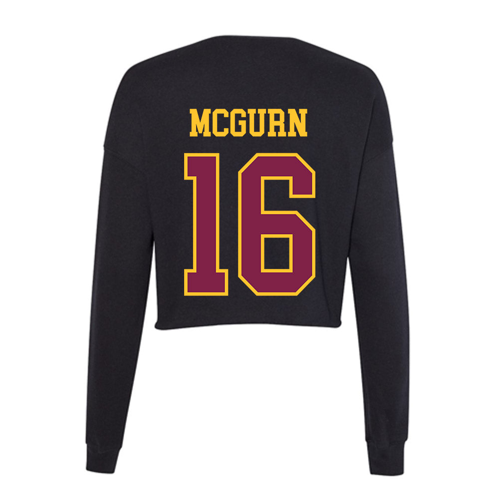 Arizona State - NCAA Men's Ice Hockey : Sean McGurn - Women's Cropped Crew Fleece-1