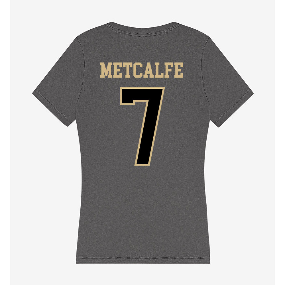 Wake Forest - NCAA Women's Basketball : Savannah Metcalfe - Women's V-Neck T-Shirt-1