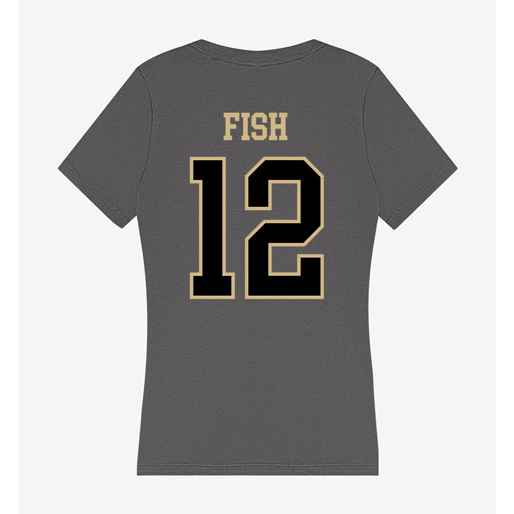 Wake Forest - NCAA Women's Volleyball : Olivia Fish - Women's V-Neck T-Shirt-1