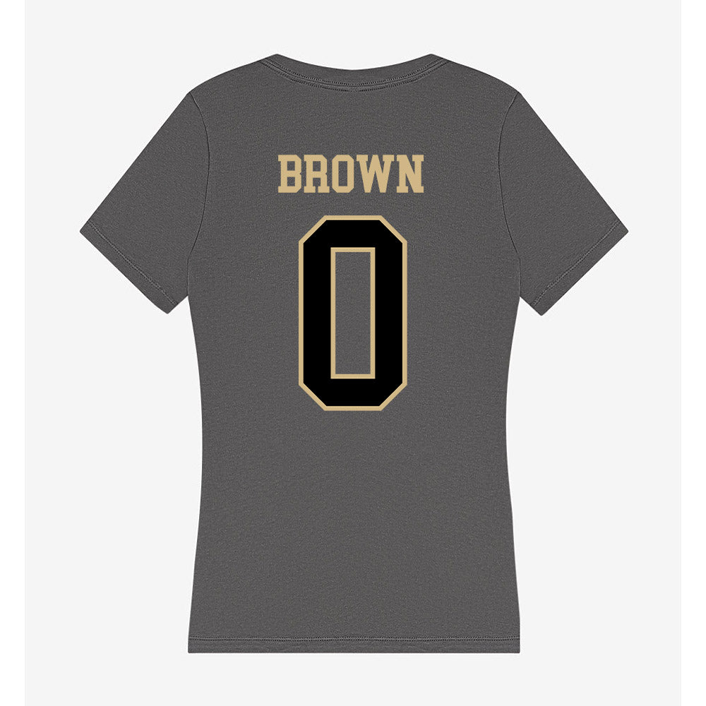 Wake Forest - NCAA Women's Basketball : Milan Brown - Women's V-Neck T-Shirt-1