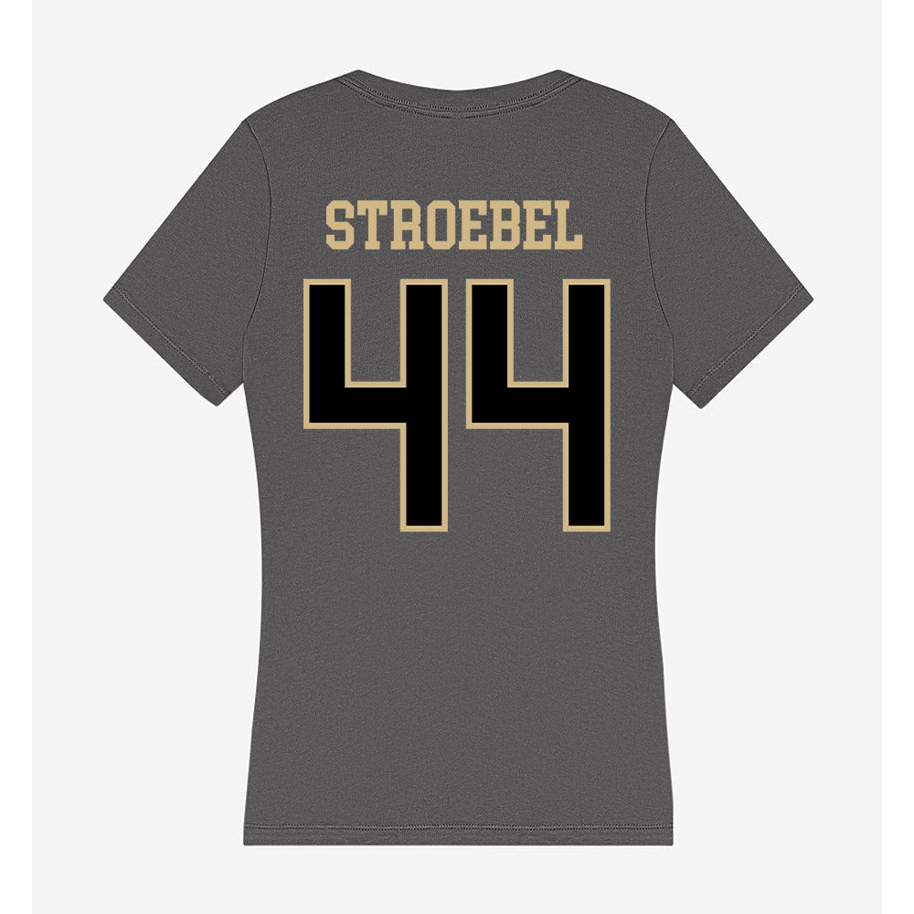 Wake Forest - NCAA Football : Wesley Stroebel - Women's V-Neck T-Shirt-1