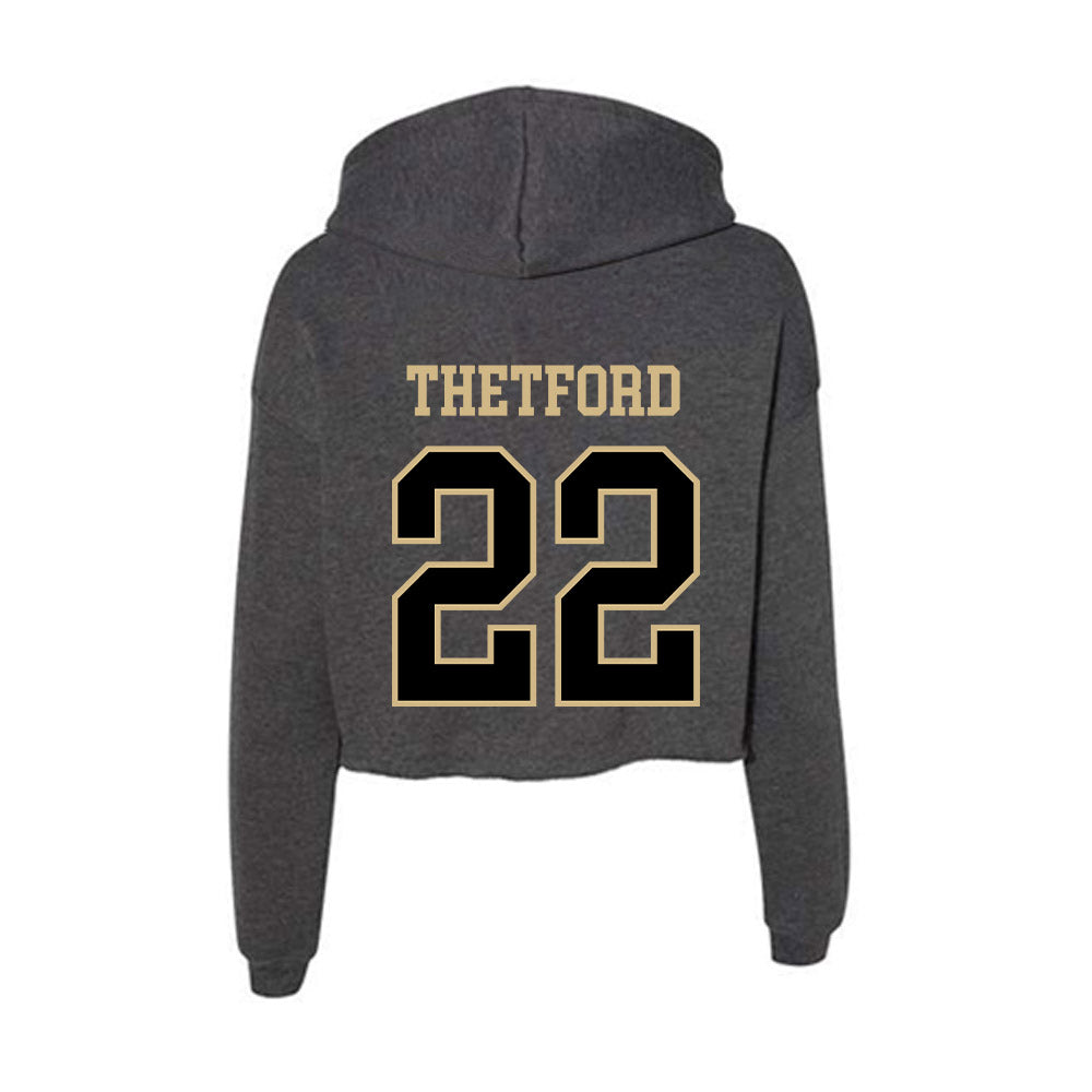 Wake Forest - NCAA Women's Field Hockey : Rachel Thetford - Women's Crop Fleece Hoodie-1