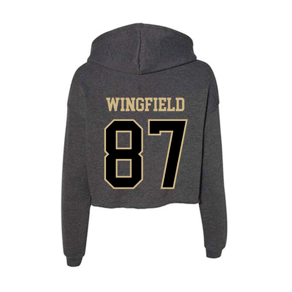 Wake Forest - NCAA Football : Charlie Wingfield - Women's Crop Fleece Hoodie-1