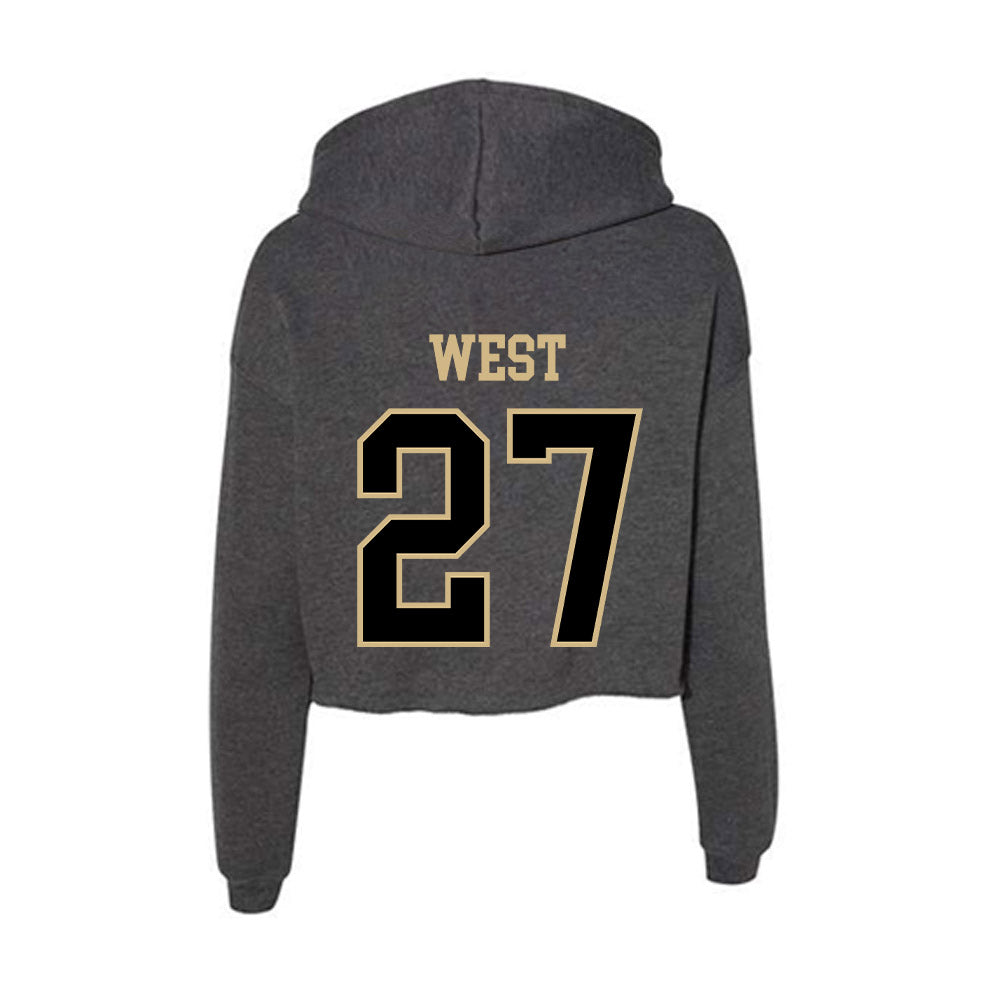 Wake Forest - NCAA Football : Travon West - Women's Crop Fleece Hoodie-1
