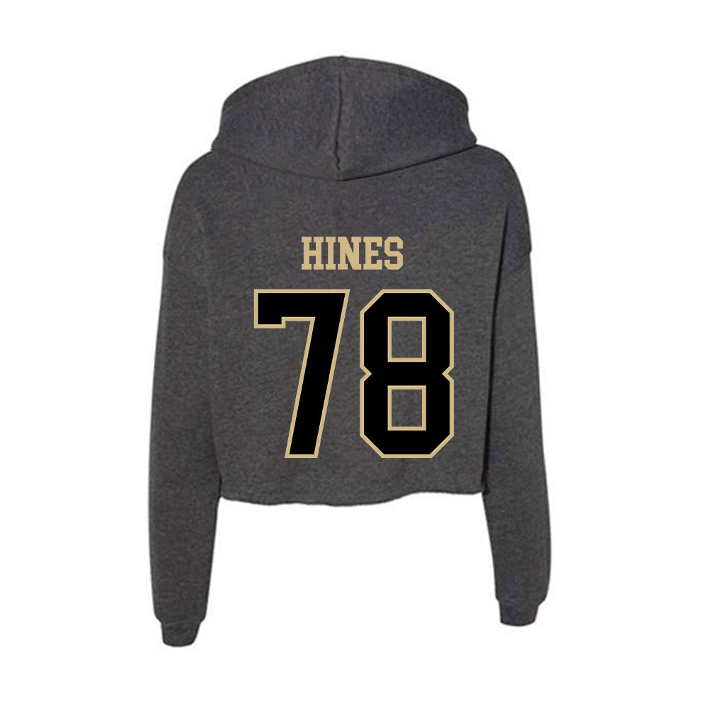 Wake Forest - NCAA Football : Jack Hines - Women's Crop Fleece Hoodie-1