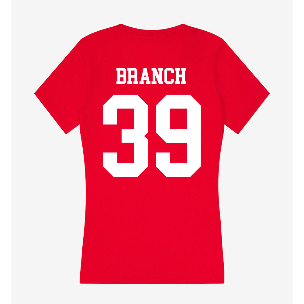 Nebraska - NCAA Football : Derek Branch - Women's V-Neck T-Shirt-1