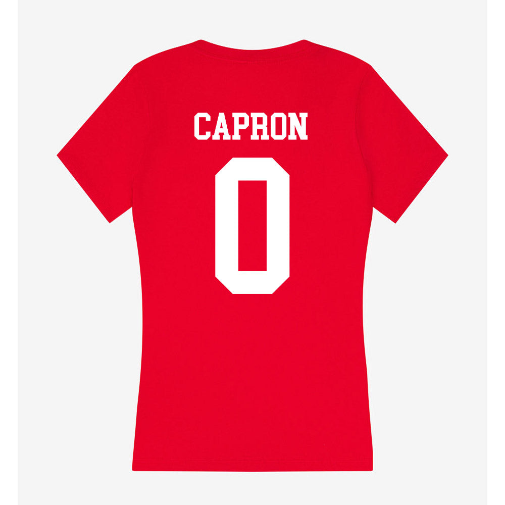 Nebraska - NCAA Women's Bowling : Karina Capron - Women's V-Neck T-Shirt-1