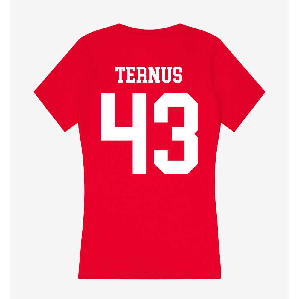 Nebraska - NCAA Football : Landon Ternus - Women's V-Neck T-Shirt-1