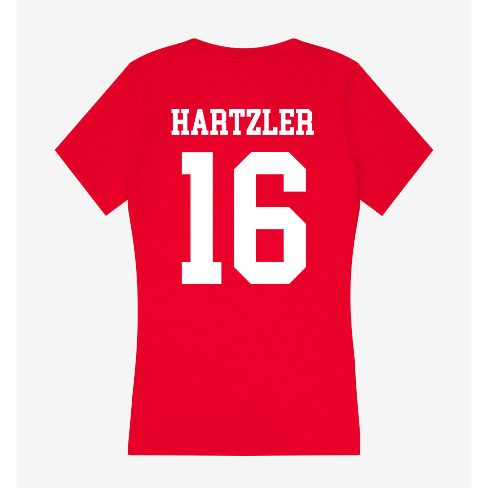 Nebraska - NCAA Women's Bowling : Brenna Hartzler - Women's V-Neck T-Shirt-1