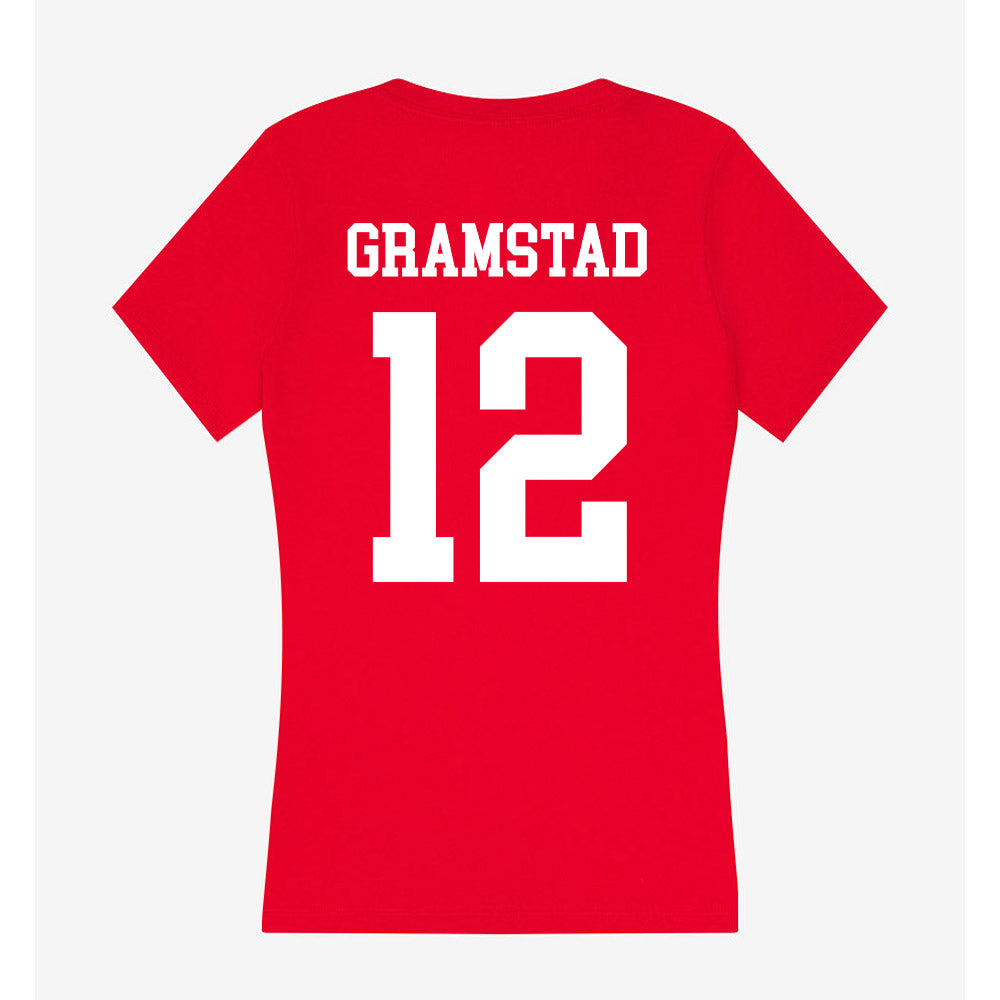 Nebraska - NCAA Football : Jalyn Gramstad - Women's V-Neck T-Shirt-1