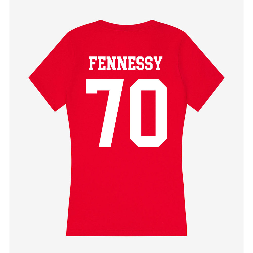 Nebraska - NCAA Football : Nolan Fennessy - Women's V-Neck T-Shirt-1