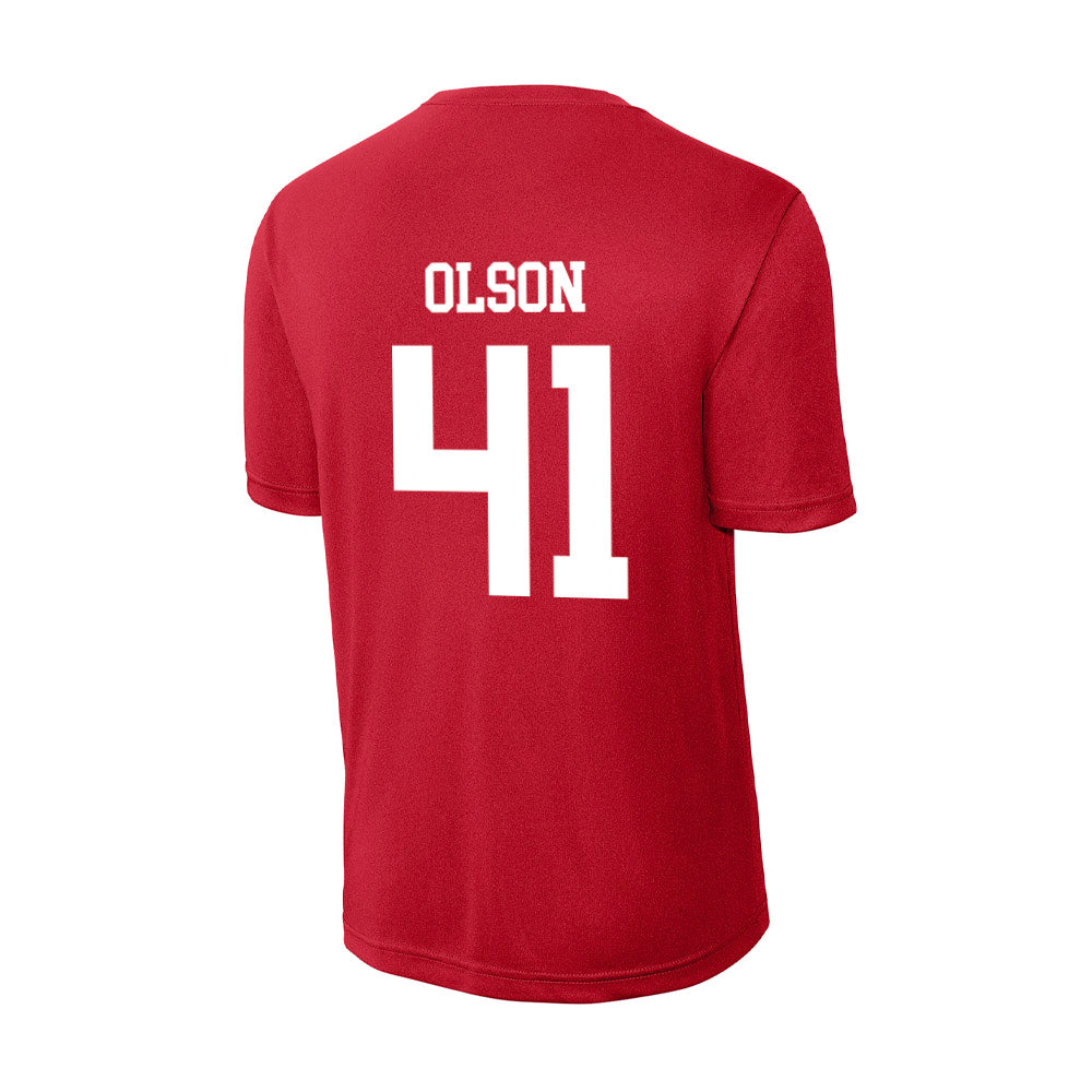 Nebraska - NCAA Baseball : Chase Olson - Activewear T-Shirt-1