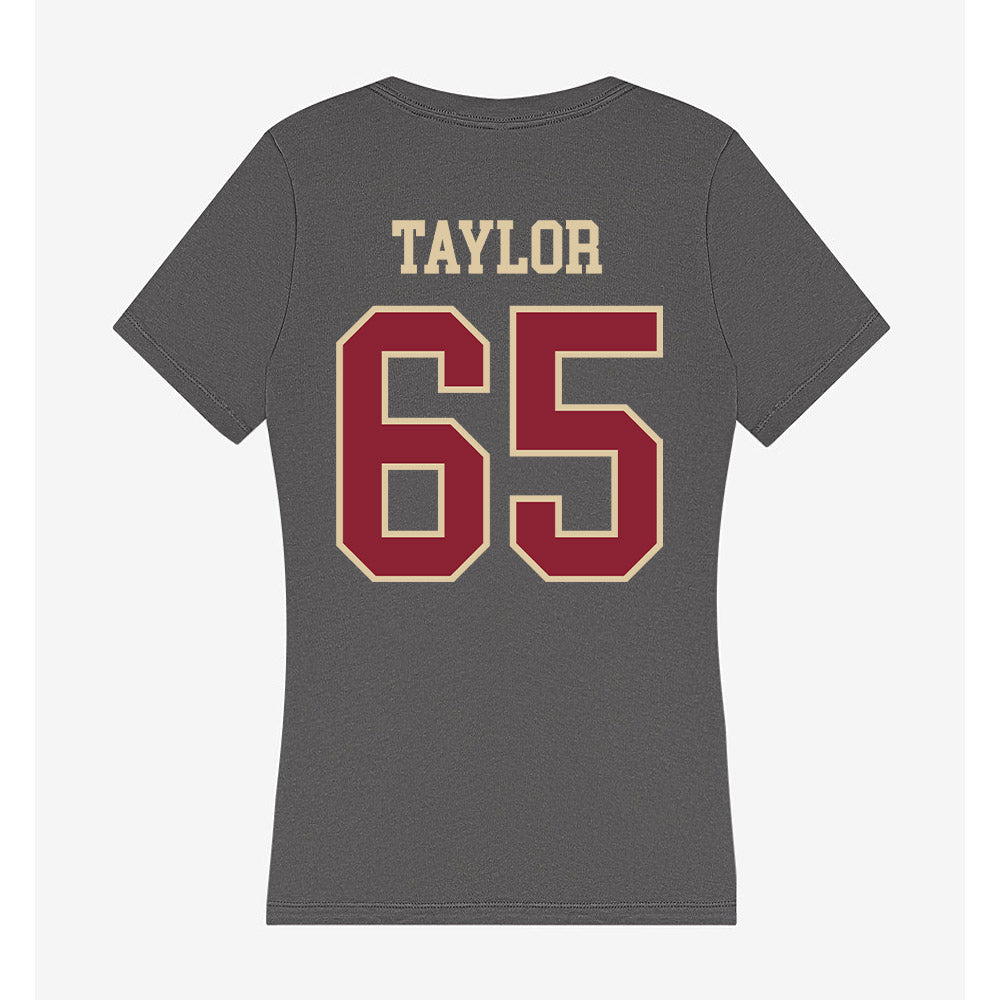 Boston College - NCAA Football : Logan Taylor - Women's V-Neck T-Shirt-1
