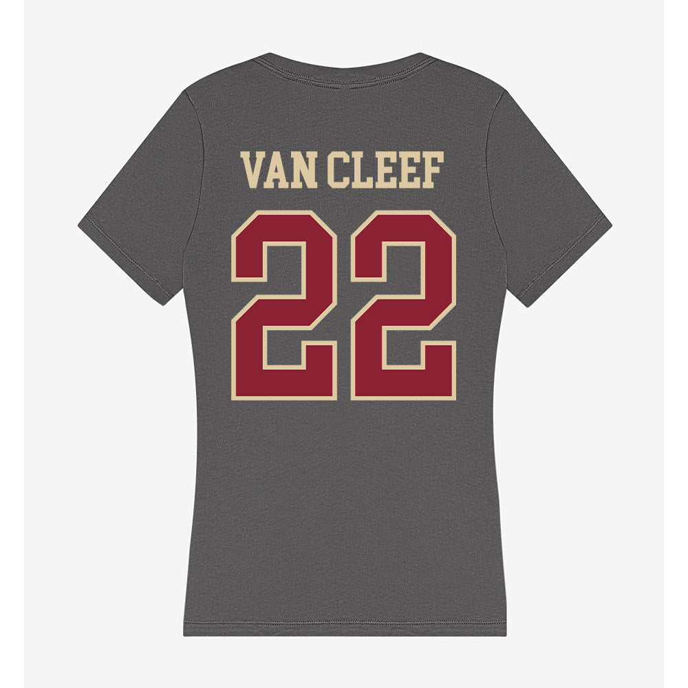 Boston College - NCAA Softball : Emily Van Cleef - Women's V-Neck T-Shirt-1